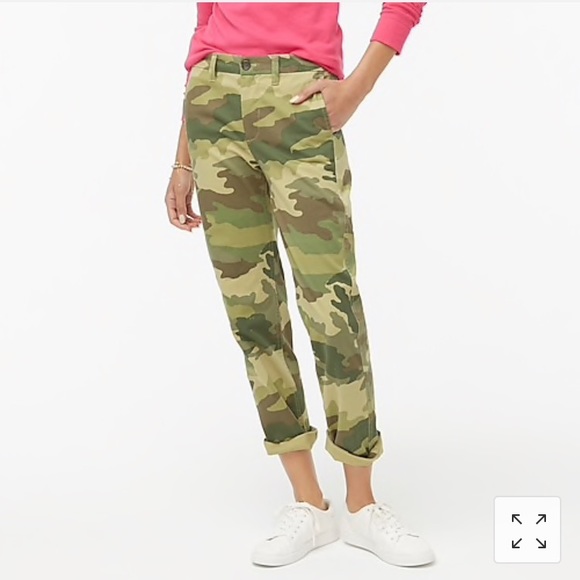 J. Crew Pants - J Crew camo highrise girlfriend Chico’s